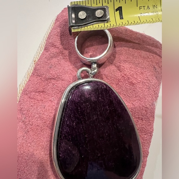 Large Purple Pendant for necklace - Picture 6 of 7